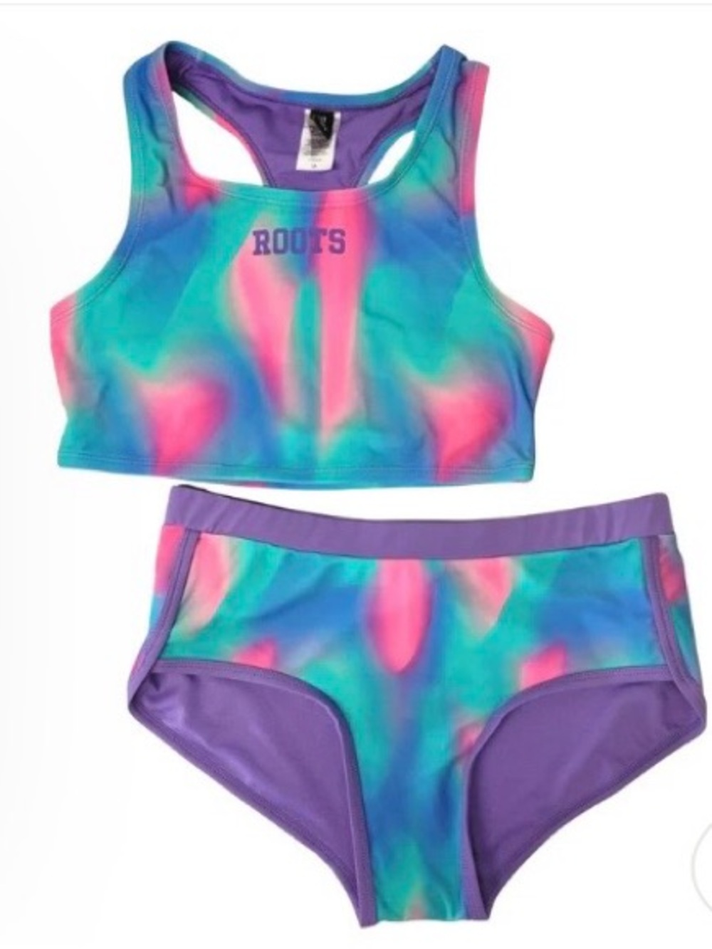 Roots Tie-Dye 2-piece Swim suit. Like new worn once.
